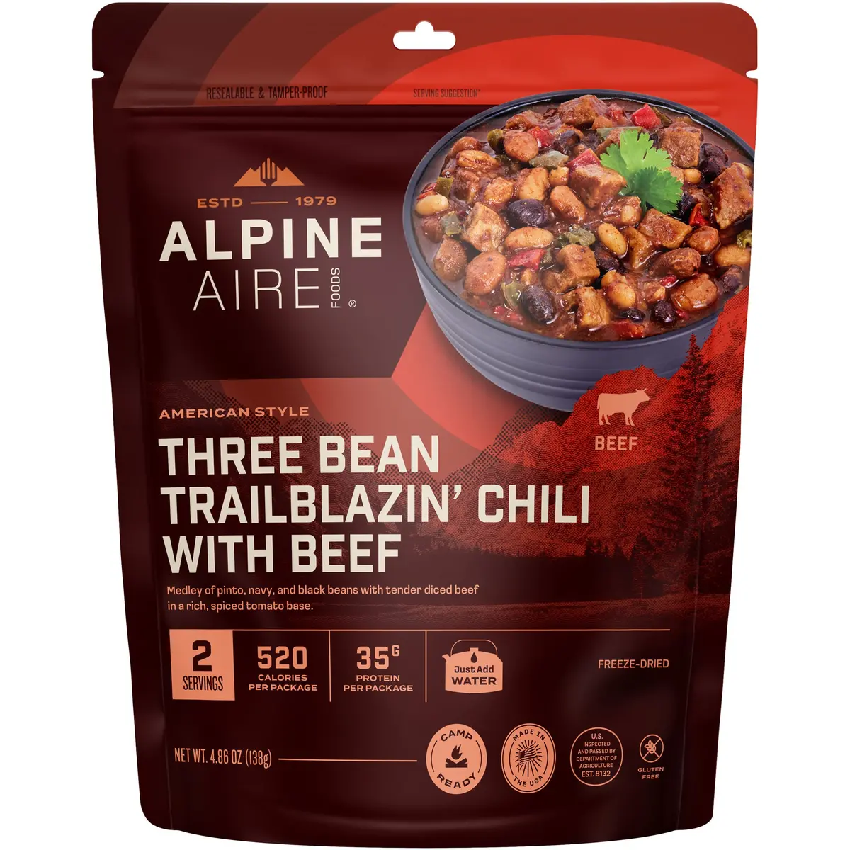 Alpine Aire Three Bean Trailblazin' Chili With Bean 1