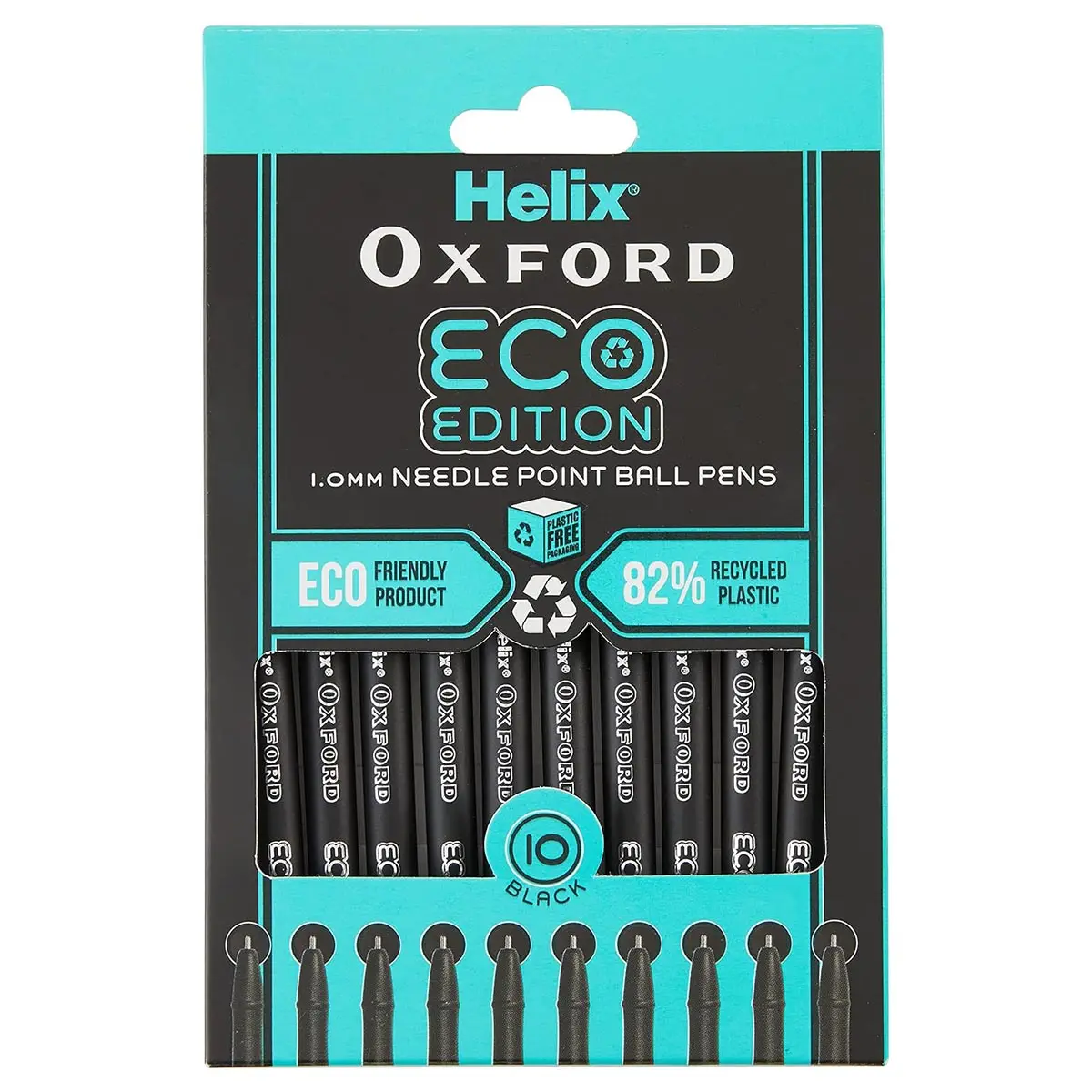 Helix Oxford Eco Edition Needle Point Ball Pens (10 Pack) 1