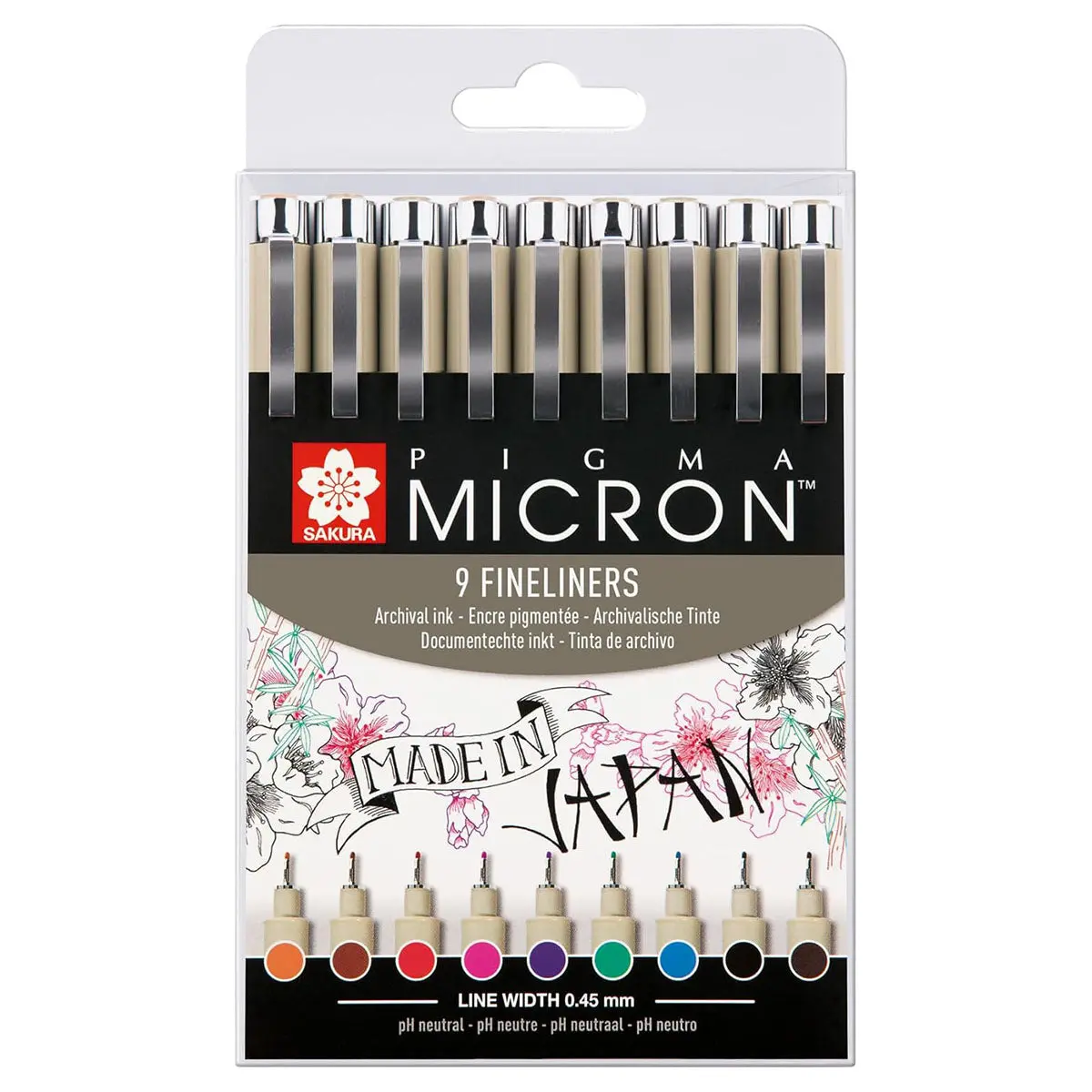 Sakura Pigma Micron 05 Fineliner Set 9 Colours 1
