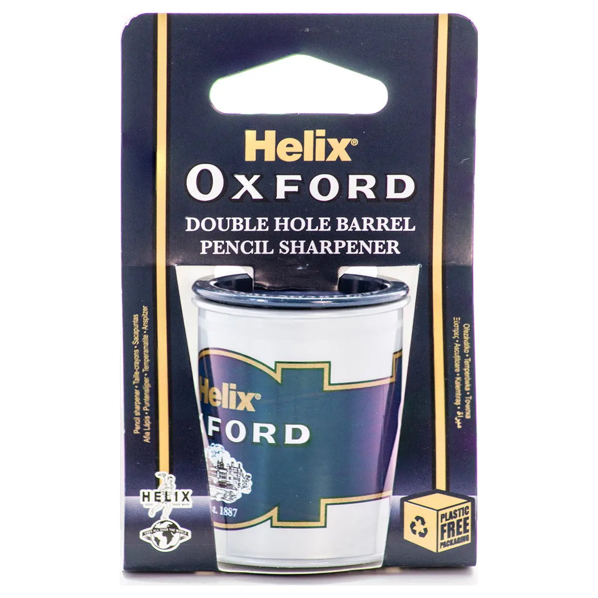 Helix Oxford Double Hole Barrel Pencil Sharpener 1