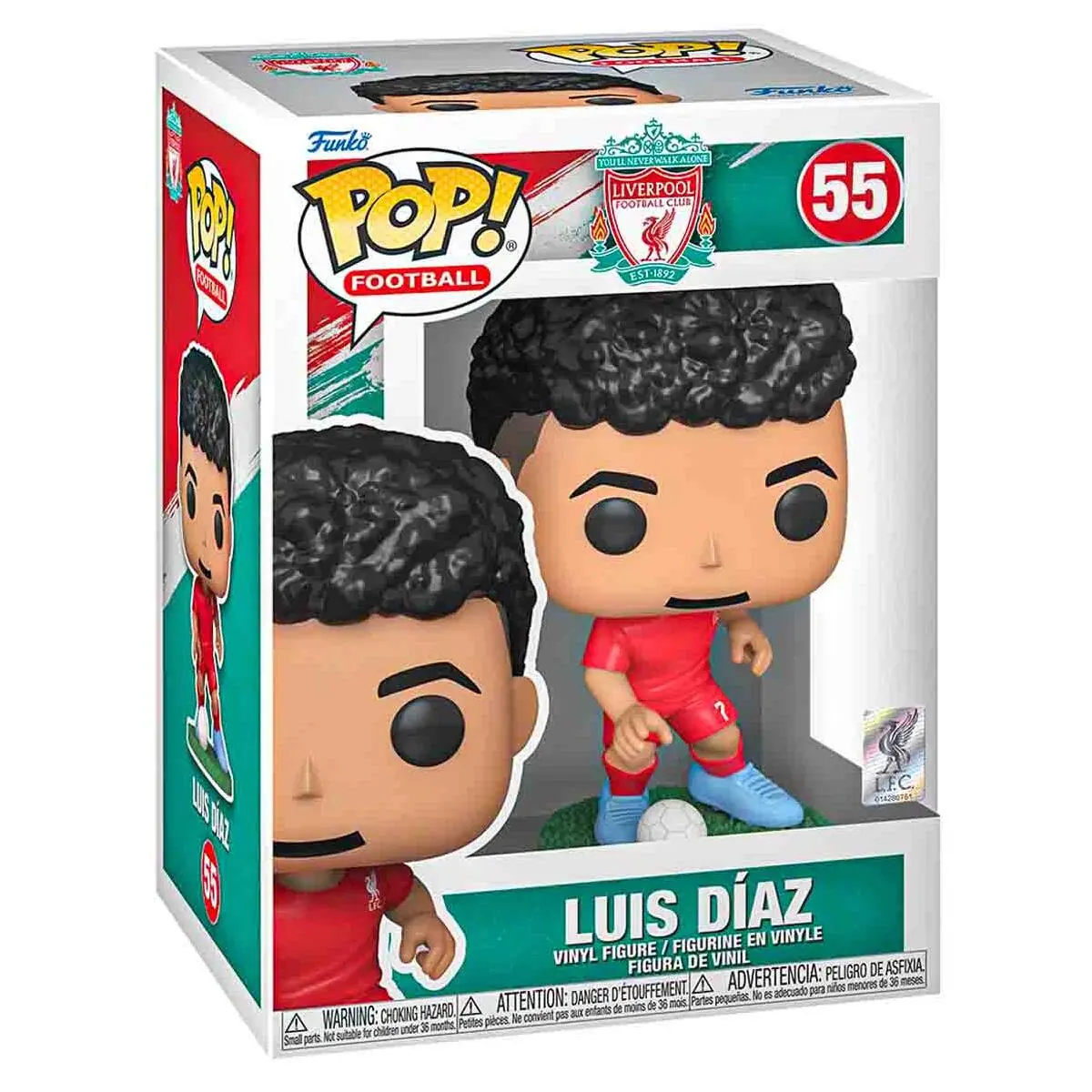 Funko Pop! Football: Liverpool Fc: Luis Diaz Vinyl Figure #55 1