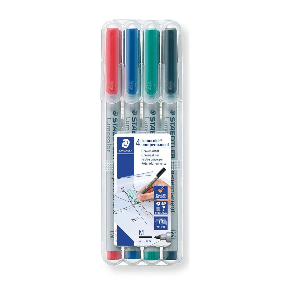 Staedtler Lumocolor Non-Permanent Universal Medium Line Pens Pack Of 4 1