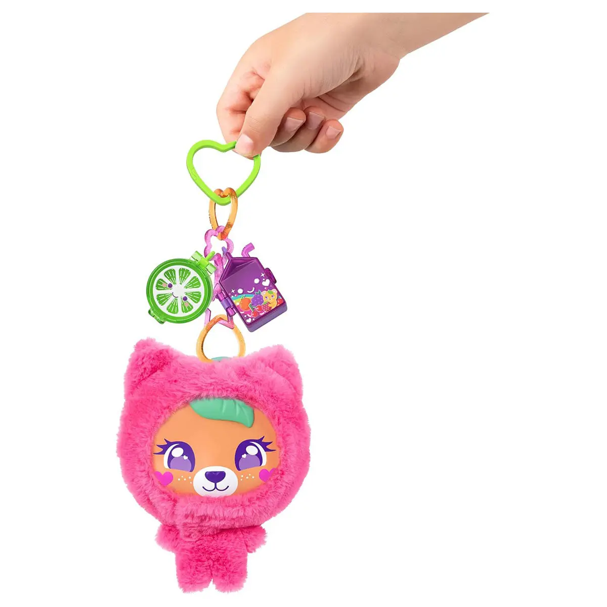 Polly Pocket Plushie Bear Compact, Doll & Keychain Playset 2