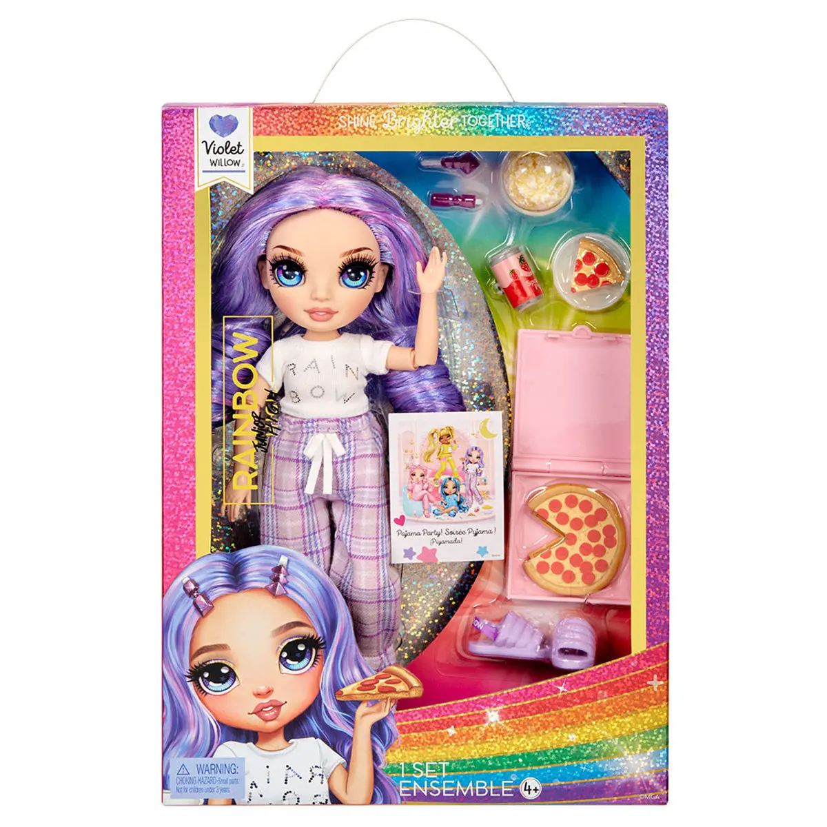 Rainbow Junior High Pj Party Violet Fashion Doll Set 1