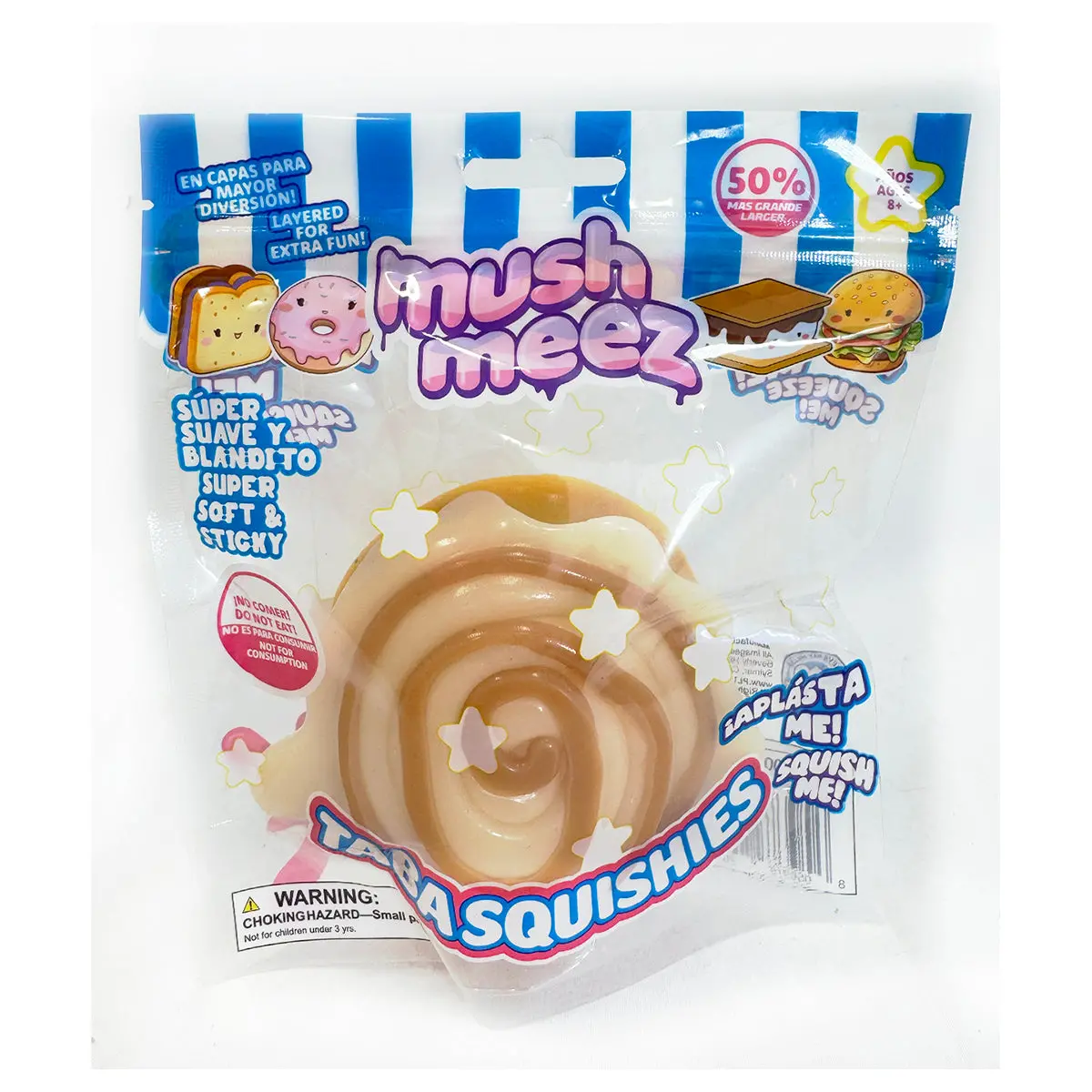 Mushmeez Taba Squishies Cinnamon Roll Sensory Toy 1