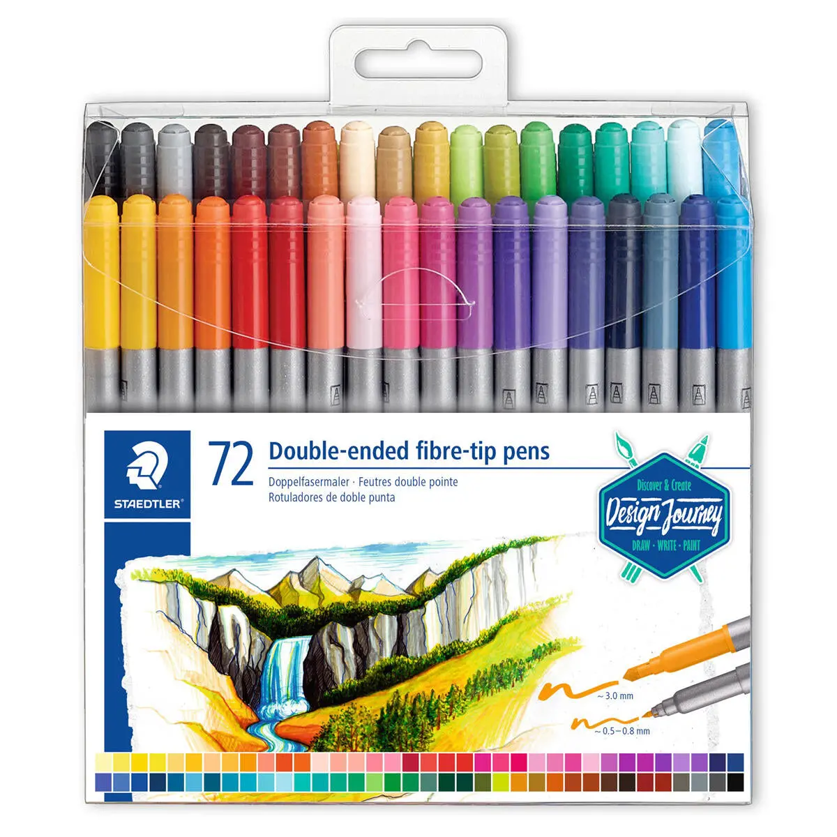 Staedtler Double-Ended Fibre-Tip Pens Pack Of 72 1