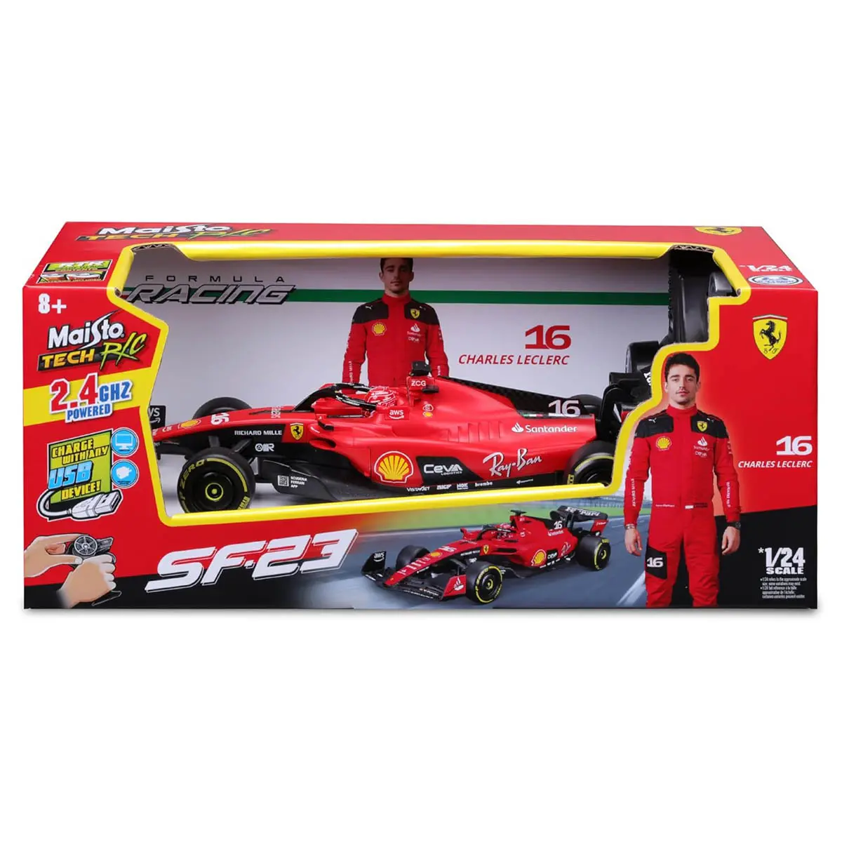 Maisto Tech Rc Ferrari Sf-23 Charles Leclerc 1:24 Race Car 1