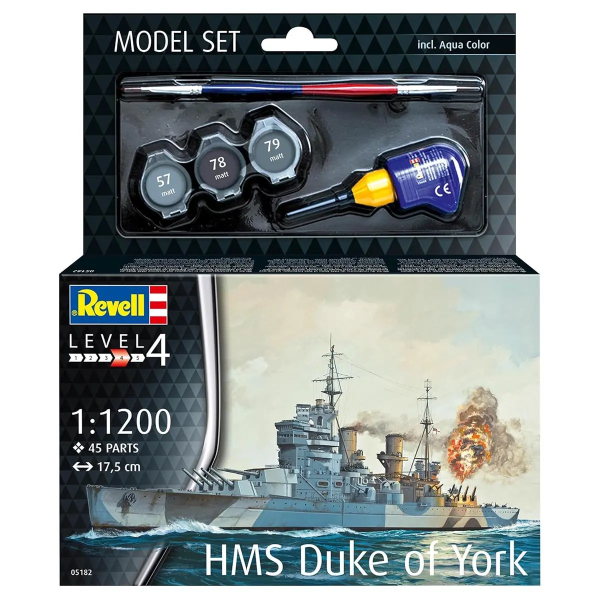 Revell Hms Duke Of York Battleship 1:1200 Scale Model Set 1