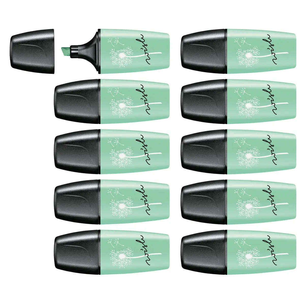 Stabilo Boss Mini Pastellove Hint Of Mint Highlighter Box Of 10 1