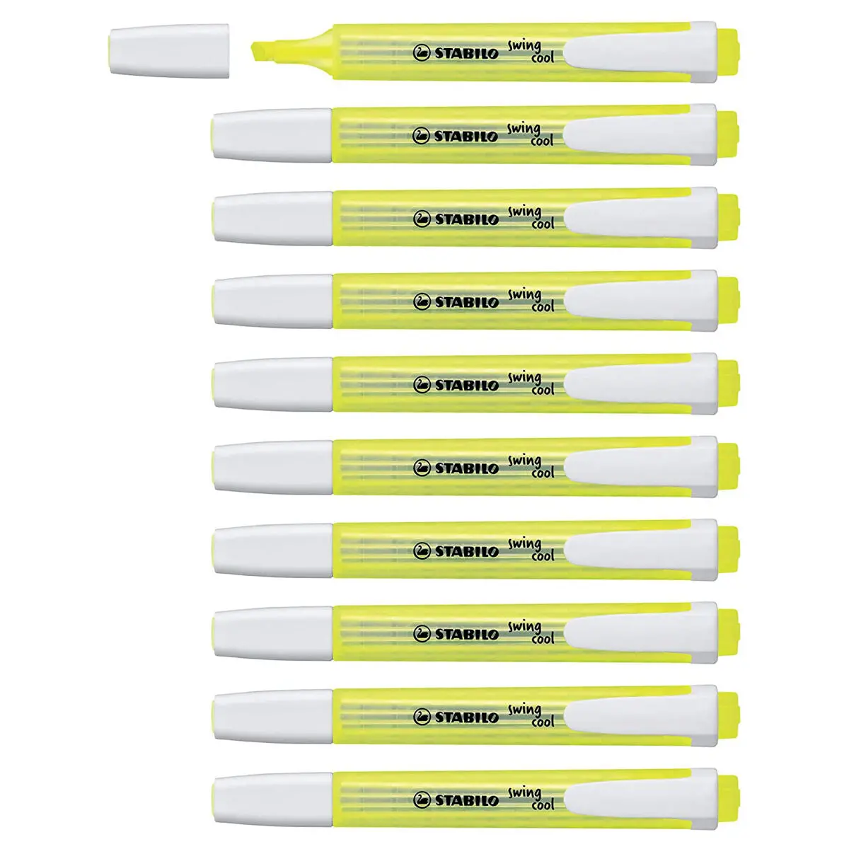 Stabilo Swing Cool Yellow Highlighter Box Of 10 1