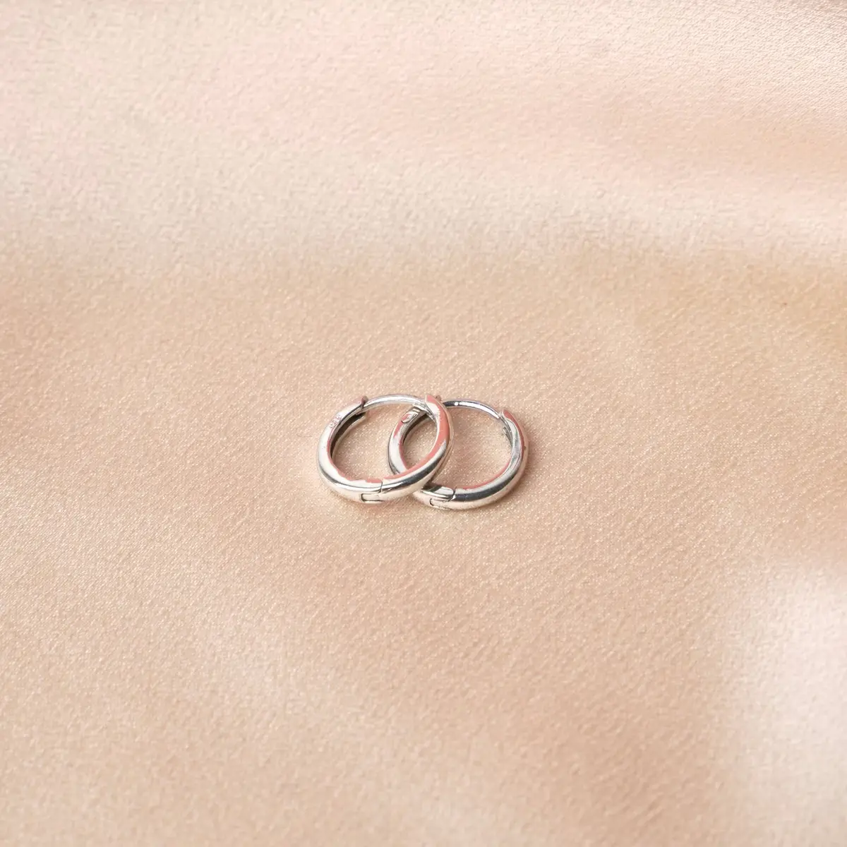 Victoire Collection - Gold Plated Mini Hoop Earrings: Silver 925 1