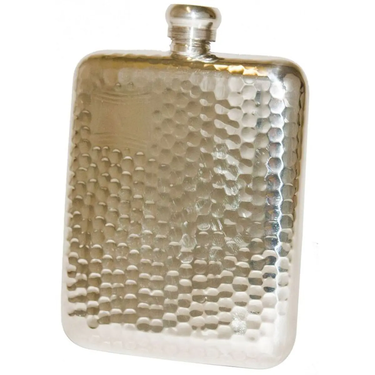 6Oz Hammered Pewter Flask By Bisley 1