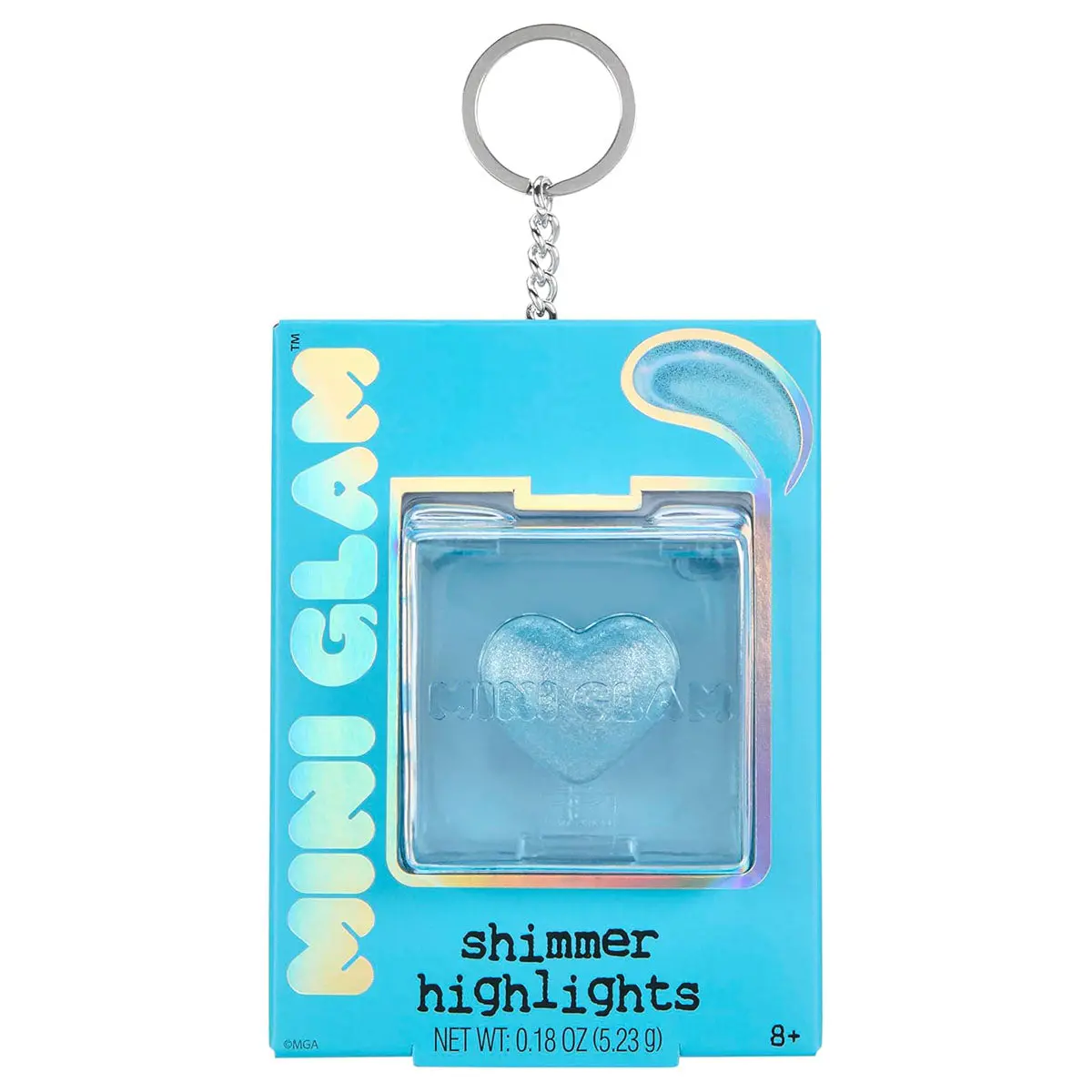 Mini Glam Cube Shimmer Highlights Vibe Check Keychain 1