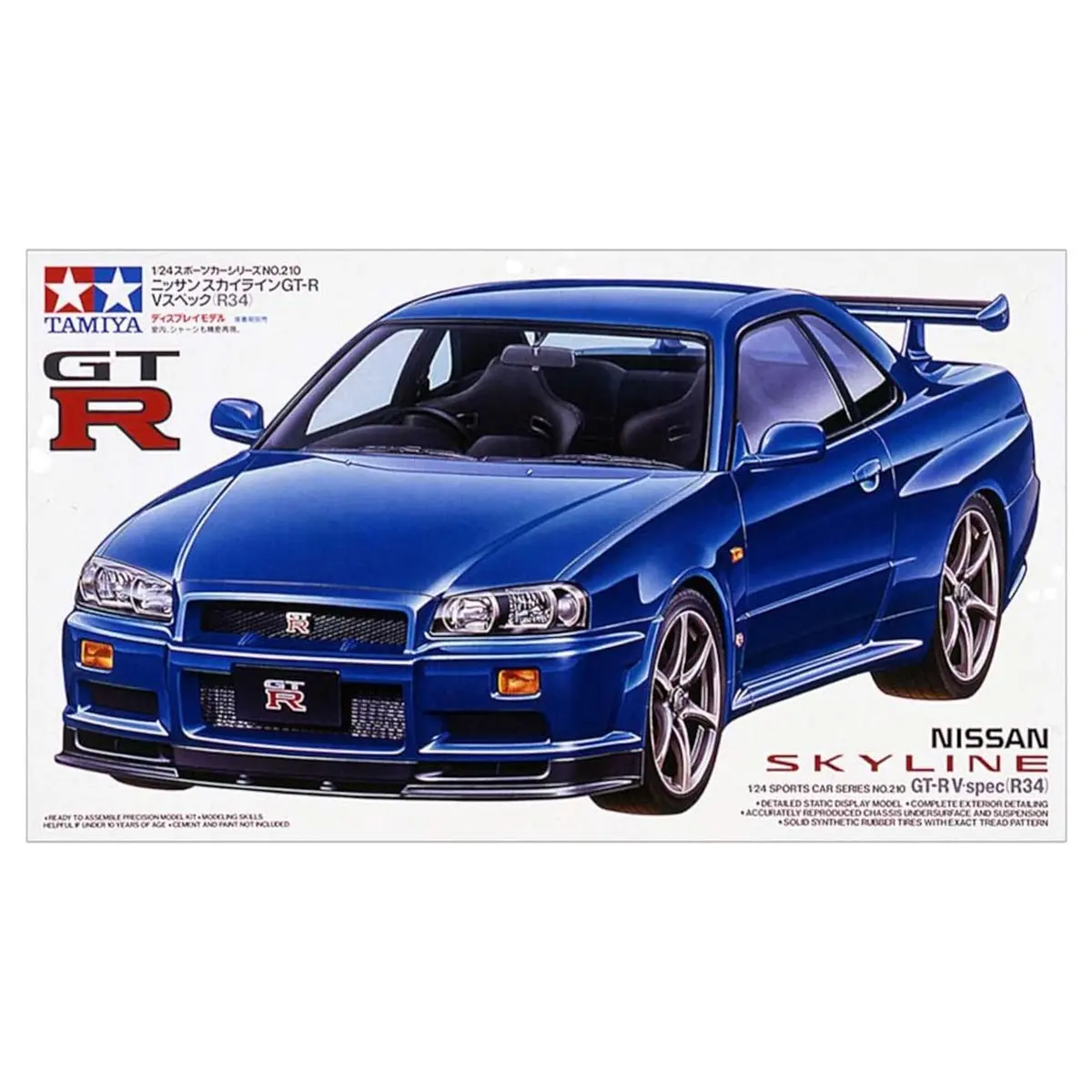 Tamiya Nissan Skyline Gt-R V-Spec R34 1:24 Sports Car Series No. 210 Model Kit 1