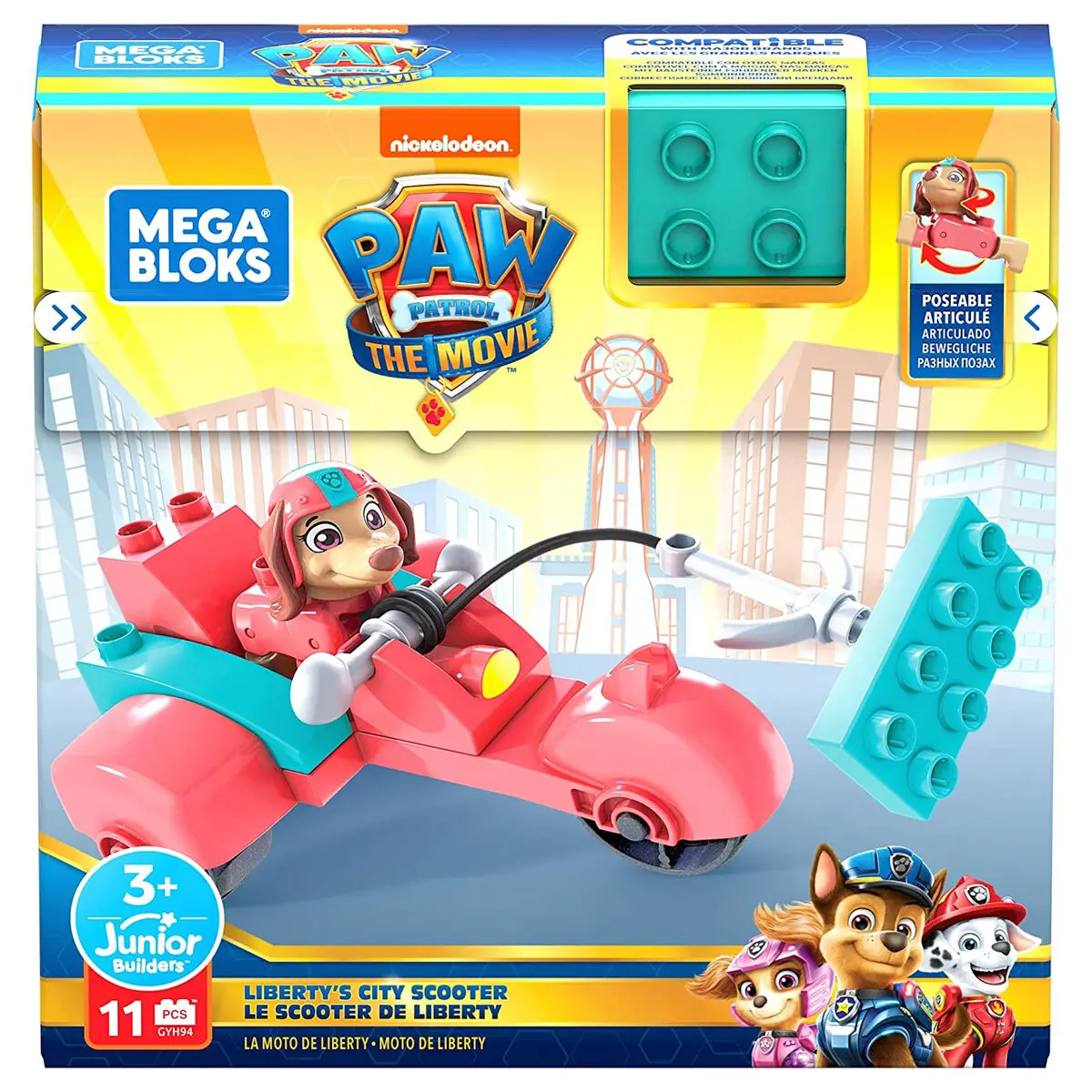 Mega Bloks Paw Patrol: The Movie Liberty's City Scooter Building Set 1
