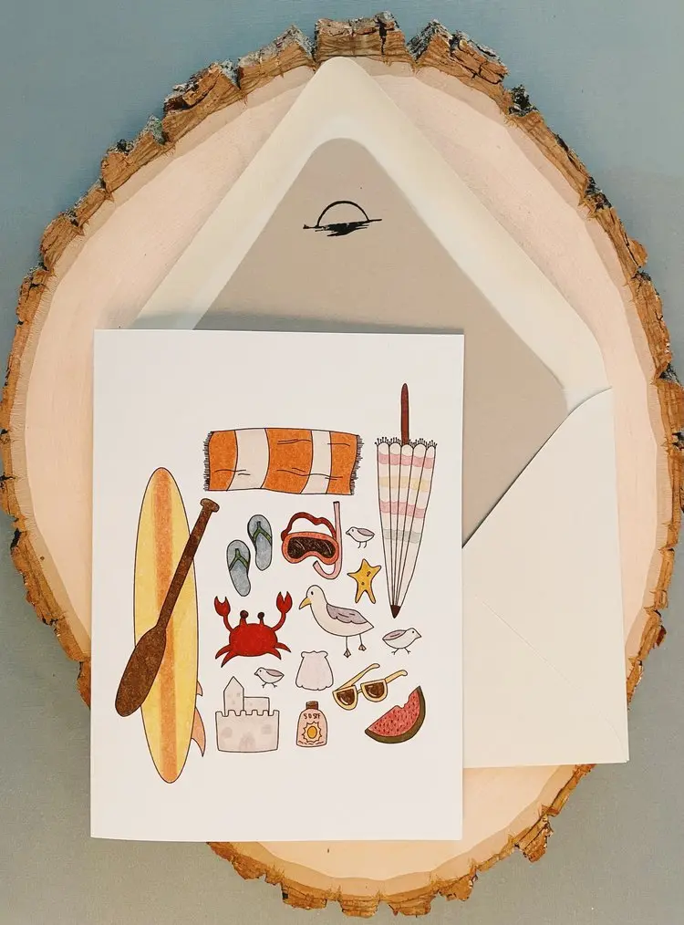 The Beach Goer Greeting Card 1