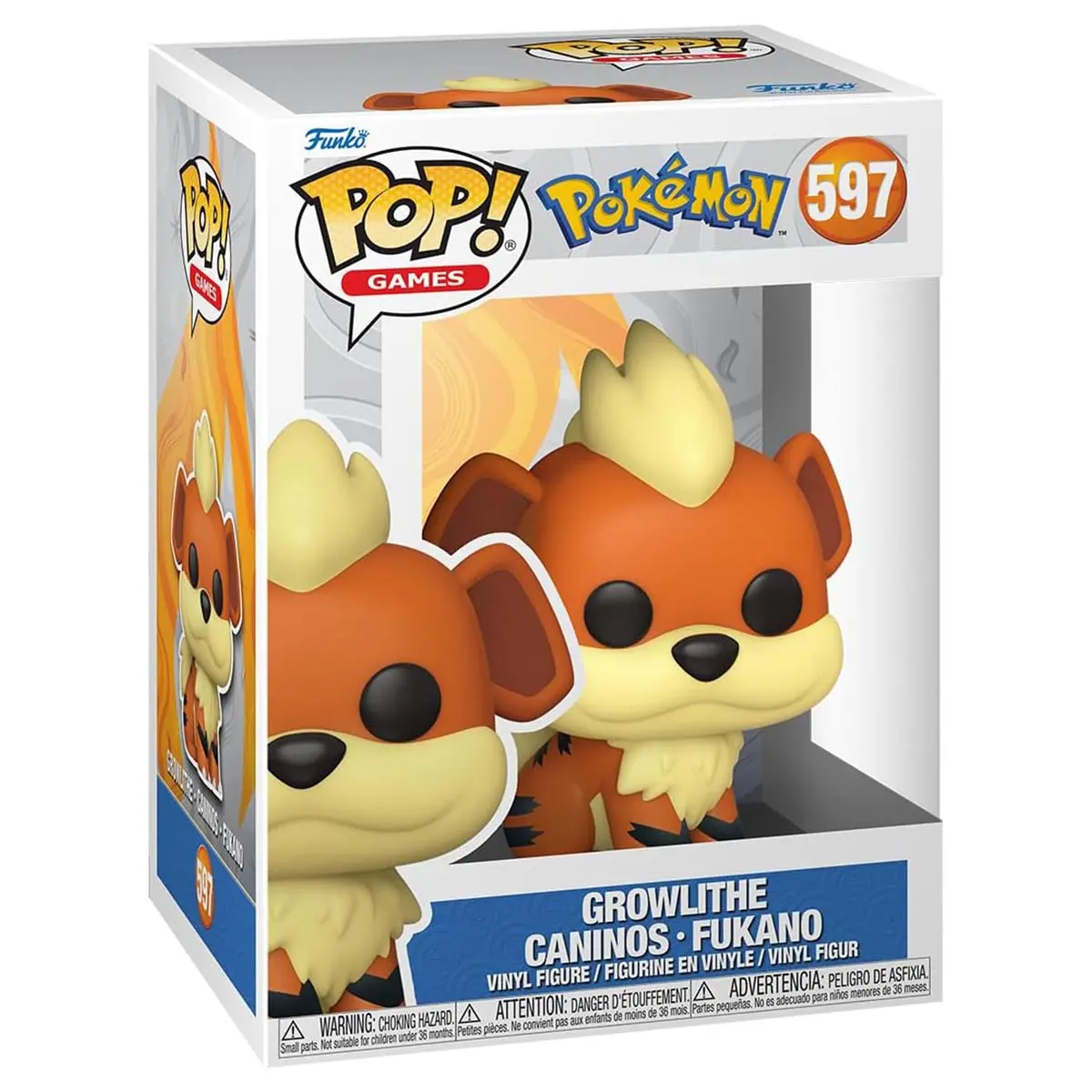 Funko Pop! Games: Pokémon: Growlithe Caninos Fukano Vinyl Figure #597 1