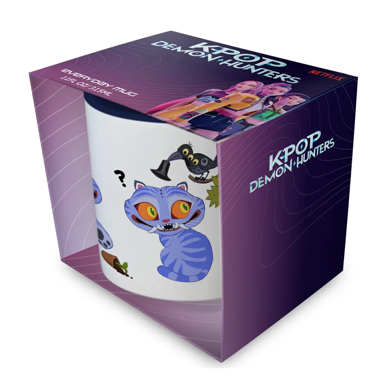 K-Pop Demon Hunters Derpy Blue Coloured Inner Mug 1