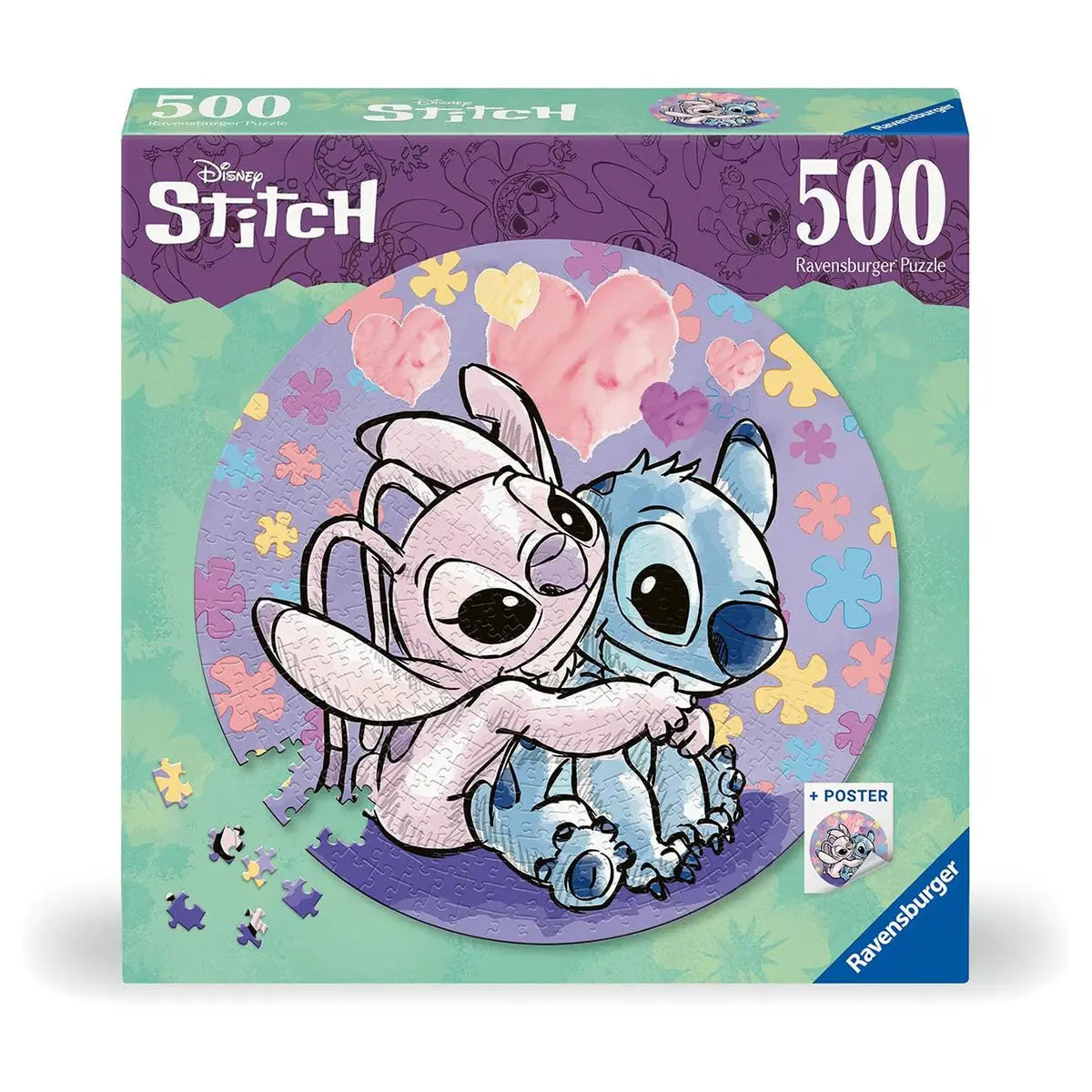 Ravensburger Disney Stitch Circular 500 Piece Jigsaw Puzzle 1