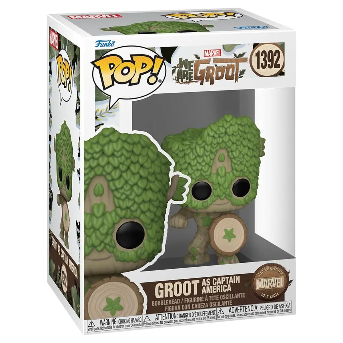 Funko Pop! Marvel: We Are Groot: Groot As Captain America Vinyl Figure #1392 1