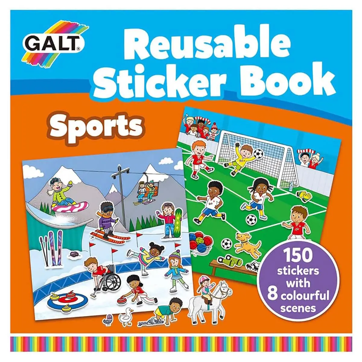 Galt Reusable Sticker Book: Sports 1