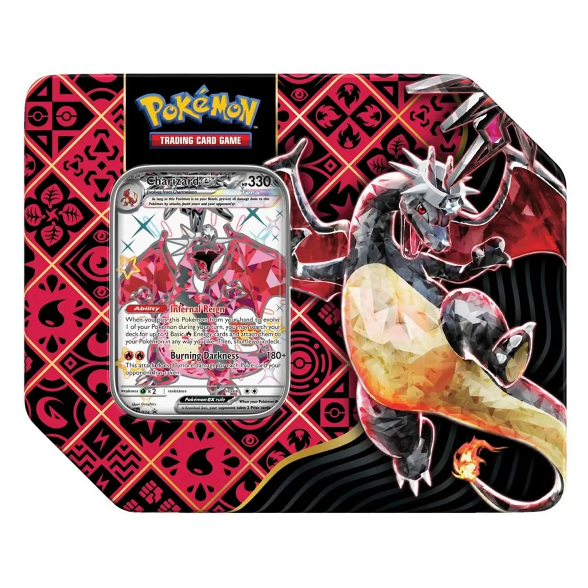 Charizard Ex Paldean Fates 5 Booster Tin - Pokémon Tcg: Scarlet & Violet 1