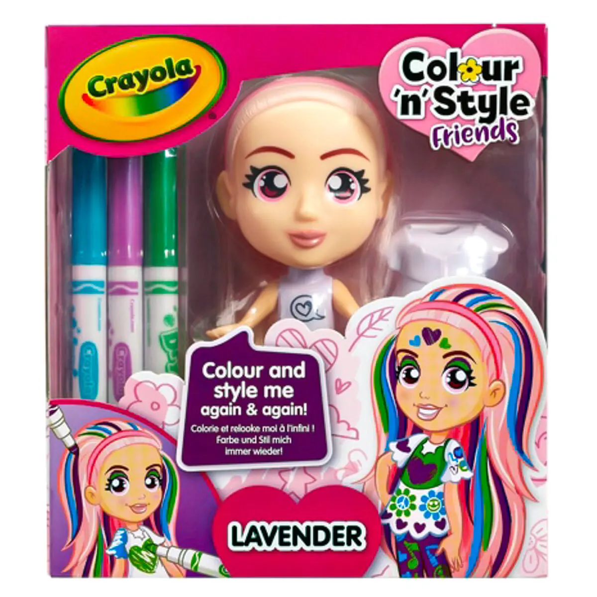 Crayola Colour 'N' Style Friends Lavender Doll 1