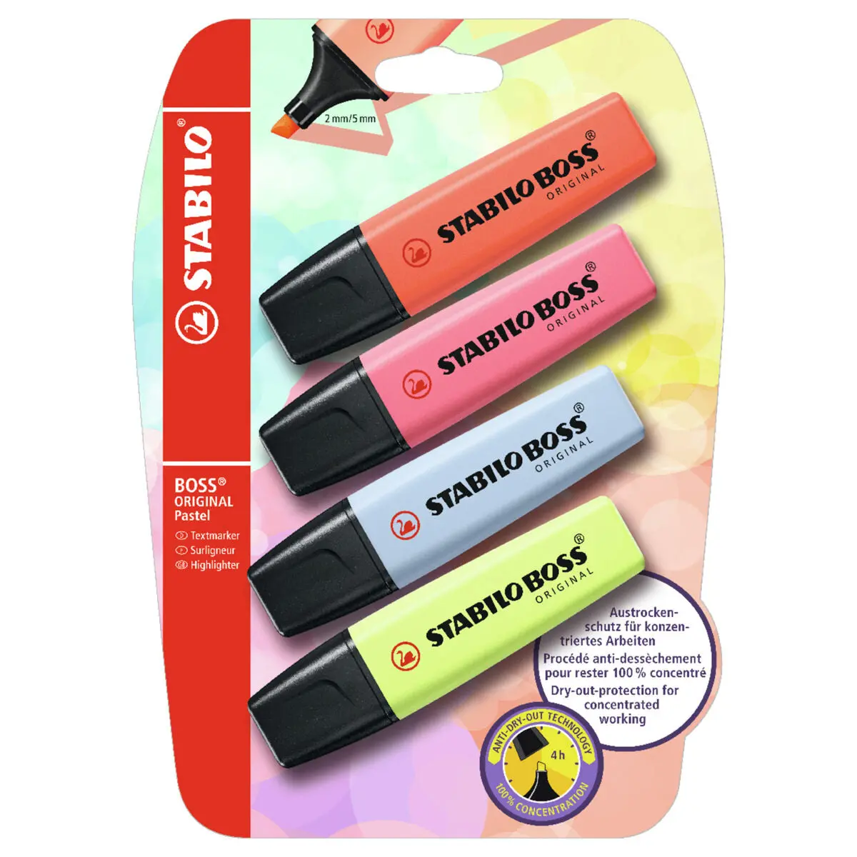 Stabilo Boss Original Pastel Assorted Colours Highlighter Pack Of 4 1