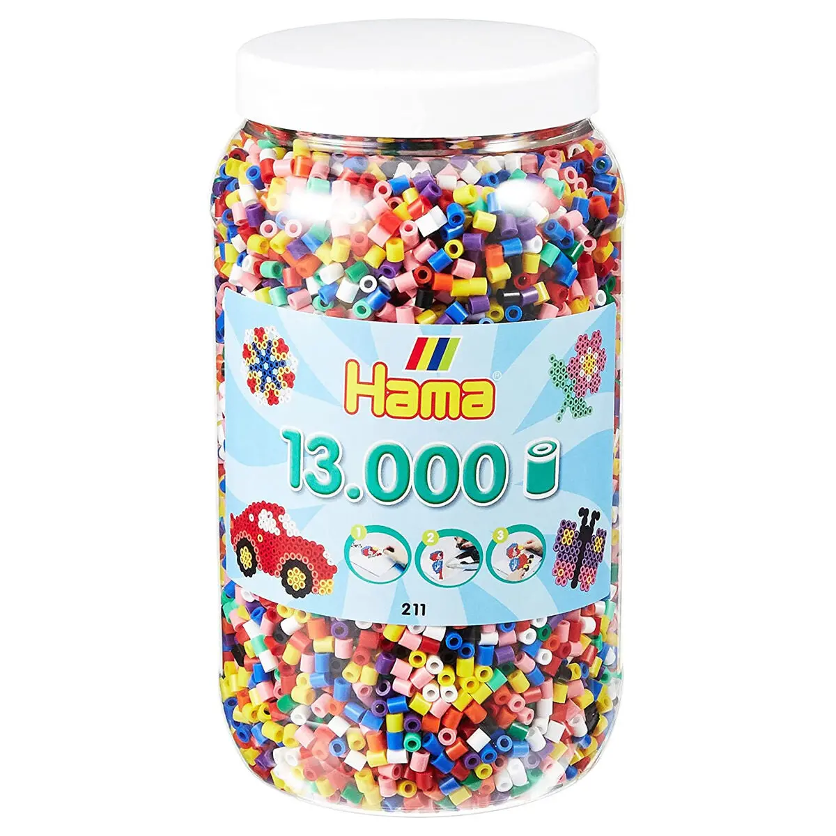 Hama Solid Mix Midi Beads Tub (13000 Pack) 1