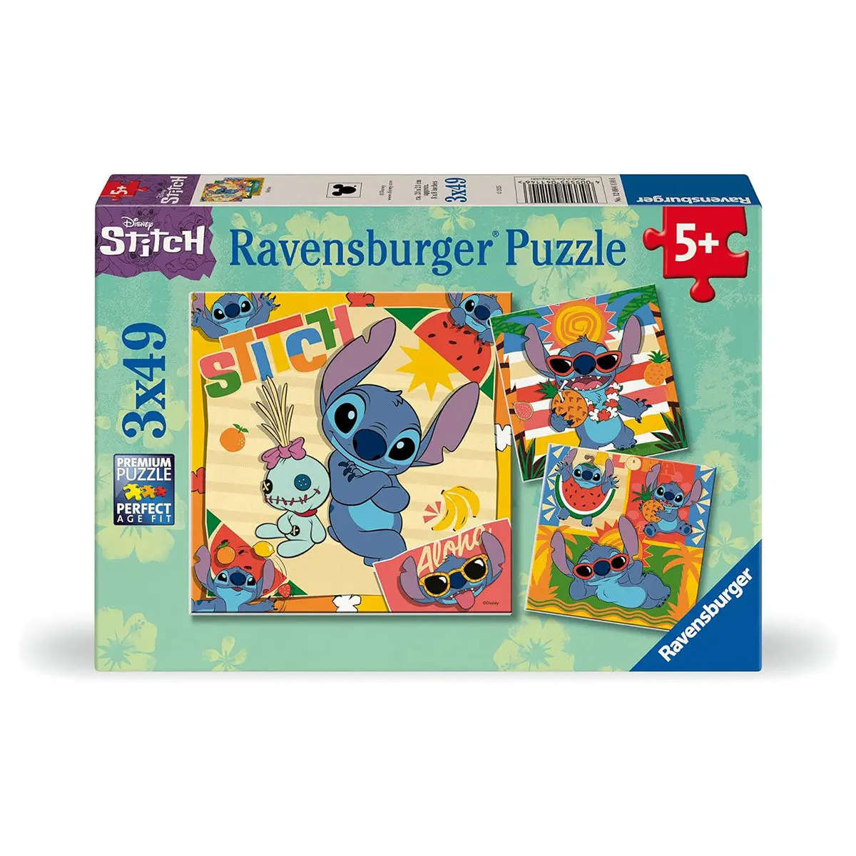 Ravensburger Disney Stitch 3 X 49 Piece Jigsaw Puzzles 1