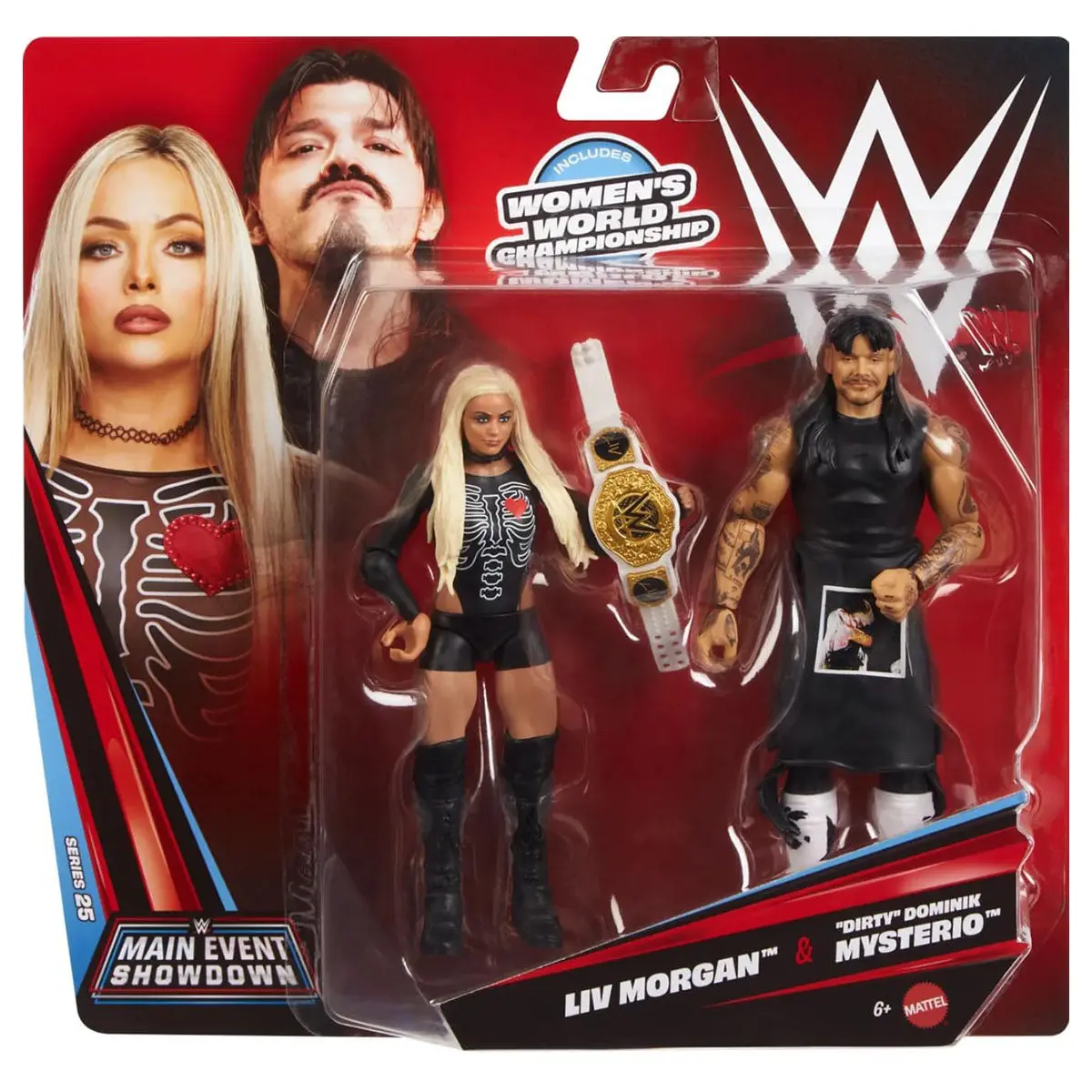 Wwe Main Event Showdown Series 25 Liv Morgan & 'Dirty' Dominik Mysterio 6" Figures Set 1