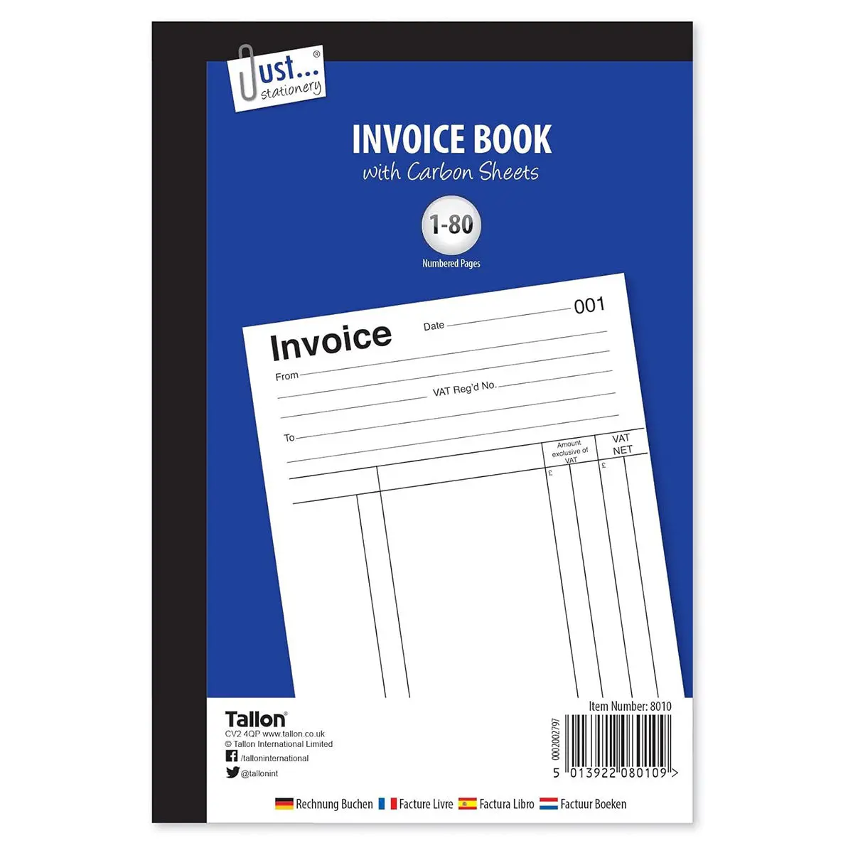 Invoice Book  Full Size 80 Sets 1