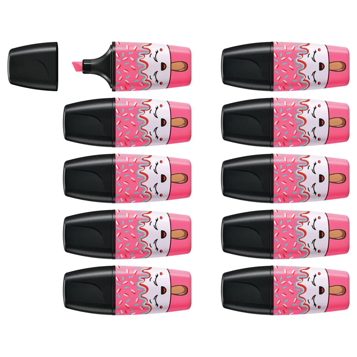 Stabilo Boss Mini Sweet Friends Pink Highlighter Box Of 10 1