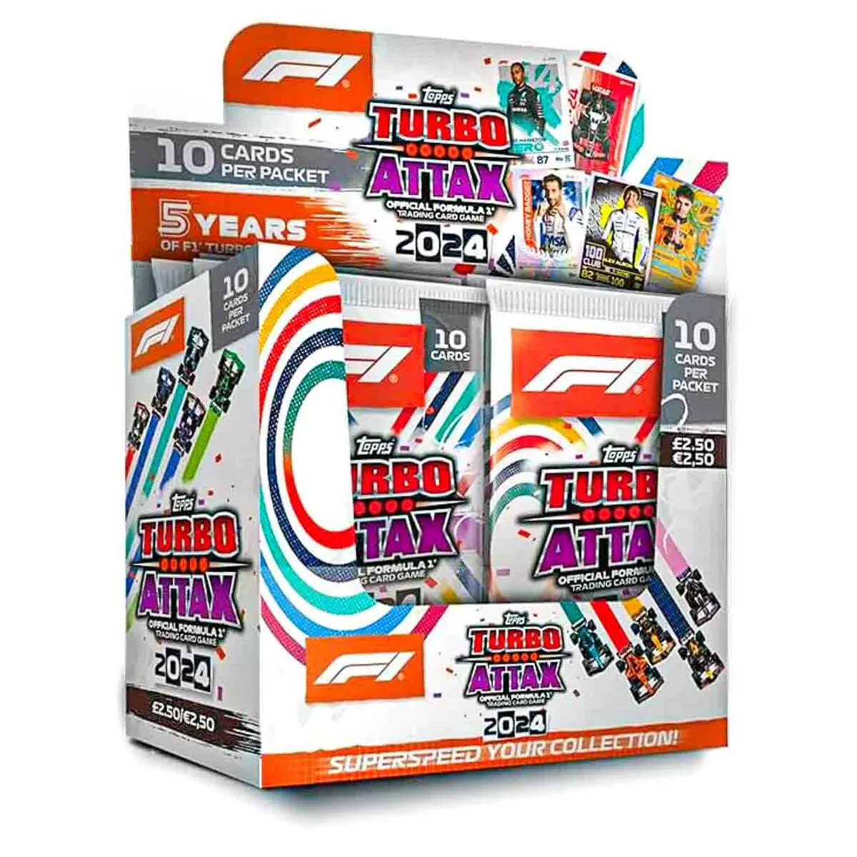 Topps Turbo Attax Official Formula 1 Trading Card Game 2024 Box (24 Pack) 1