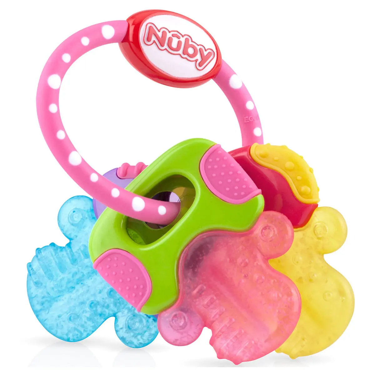 Nuby Icy Bites Keys Pink Teether 1