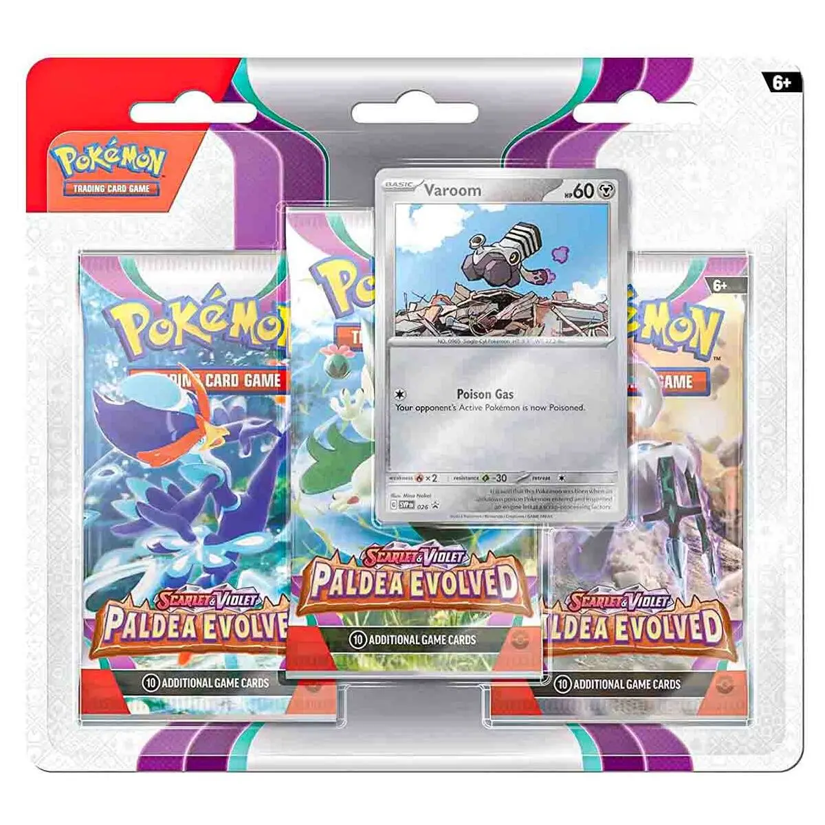 Pokémon Tcg: Scarlet & Violet 2: Paldea Evolved 3-Pack Booster Varoom 1