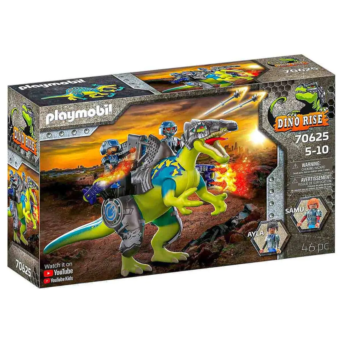 Playmobil Dino Rise Spinosaurus Double Defence Power Playset 1