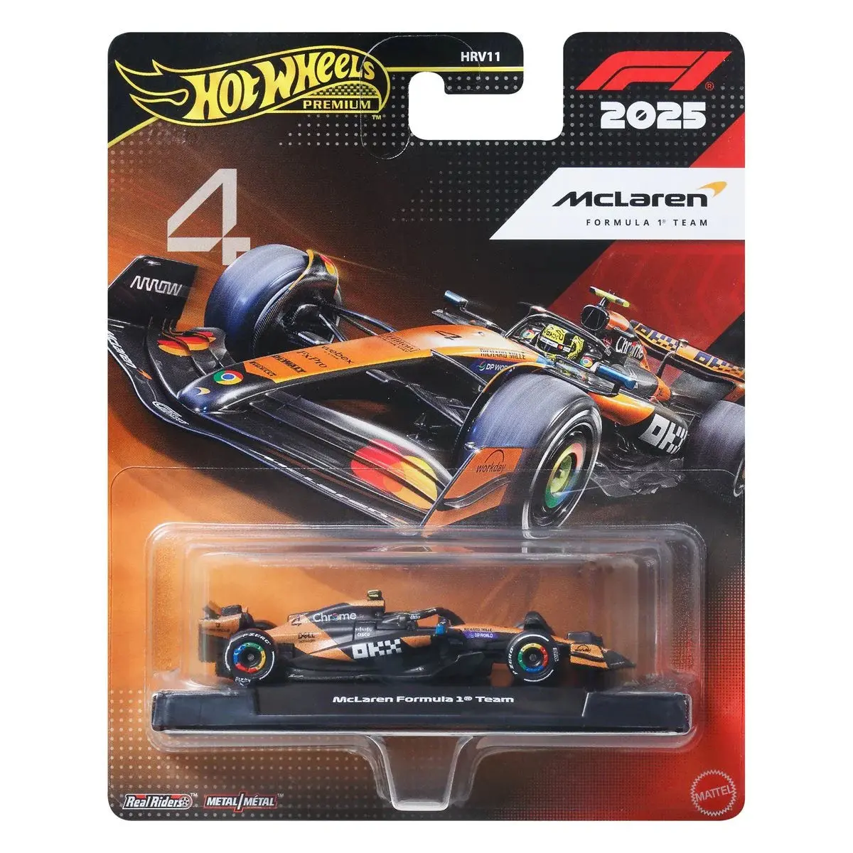 Hot Wheels Premium F1 2025 Mclaren Formula 1 Team Car 1