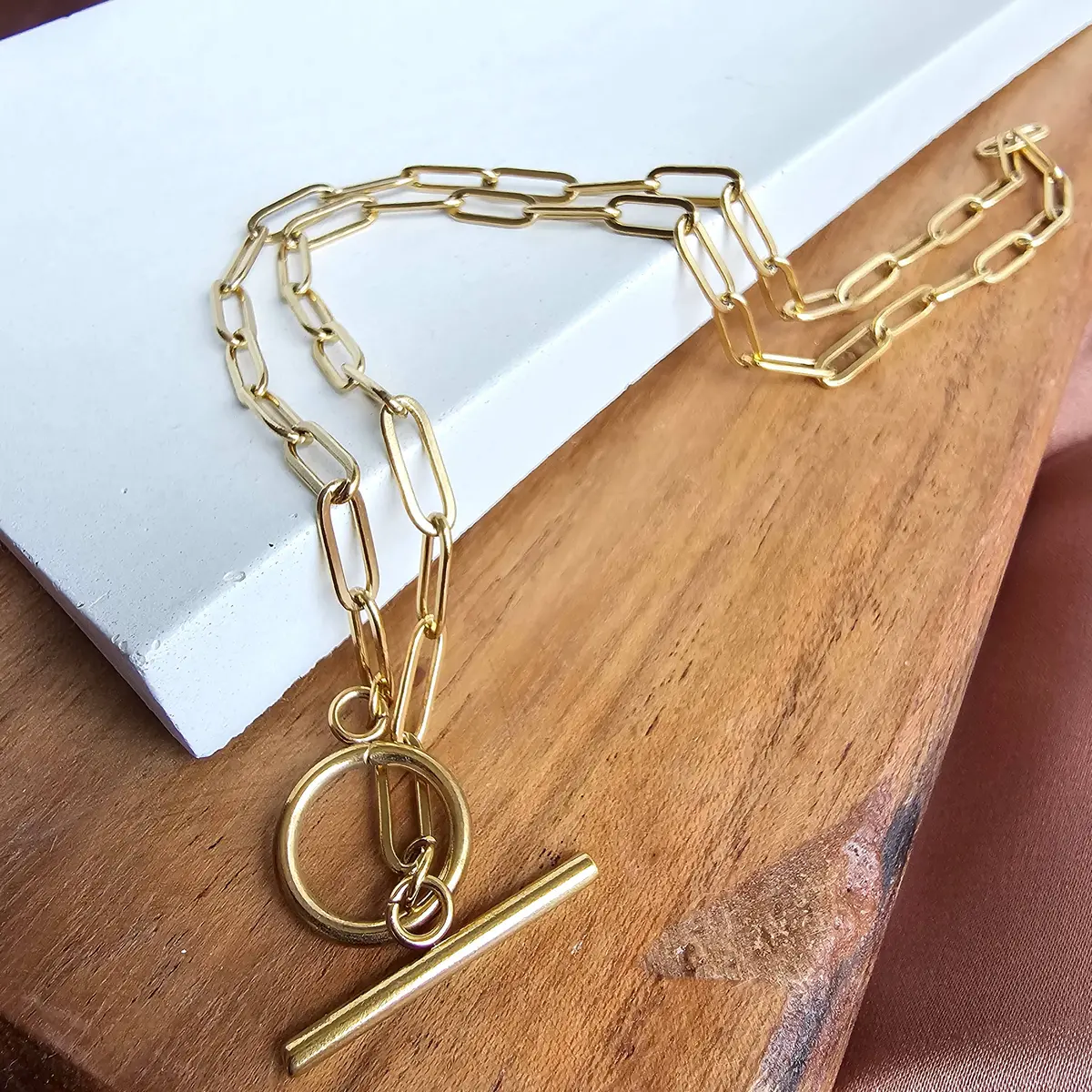 Spiffy & Splendid - Luxe Gold Paper Clip Chain - 18" 1