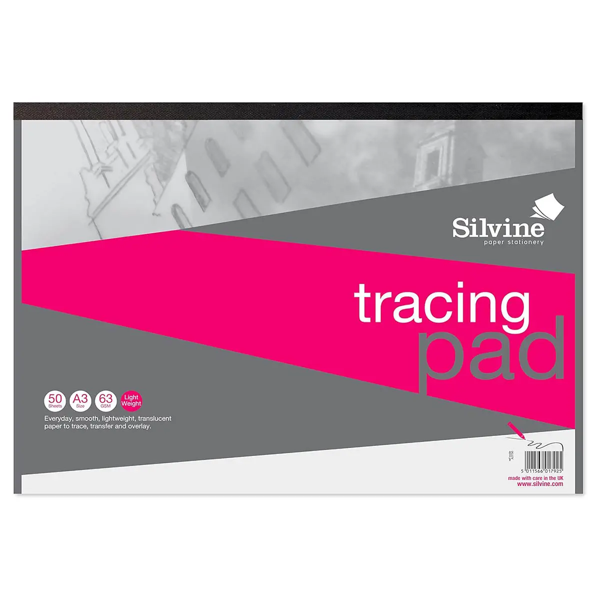 Silvine A3 Tracing Pad 50 Sheets (Landscape) 1