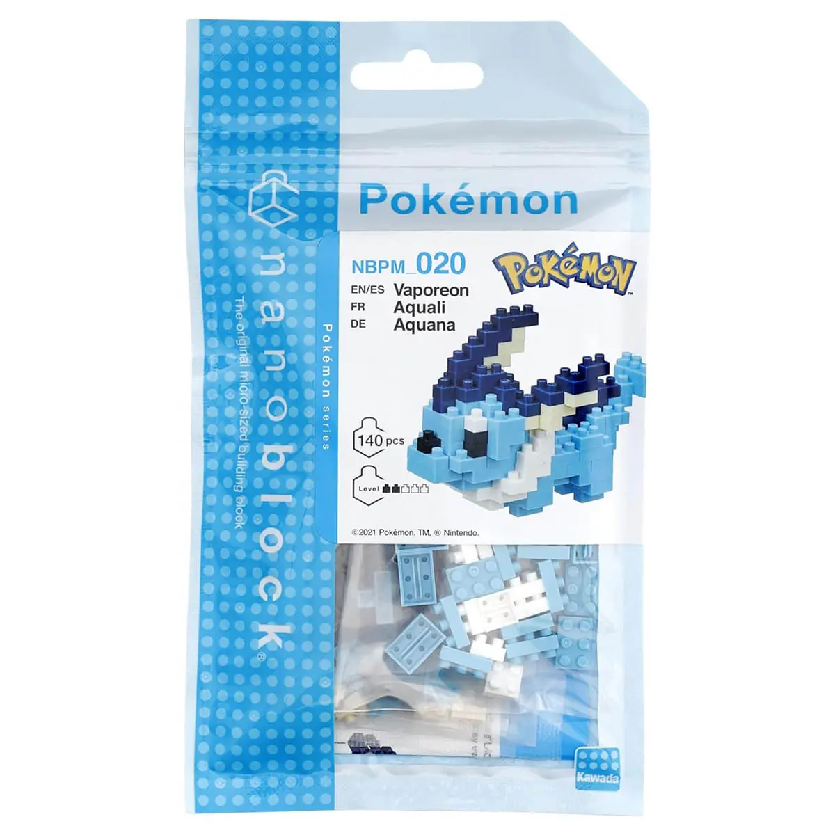 Nanoblock Pokémon: Vaporeon Micro-Sized Building Set 1