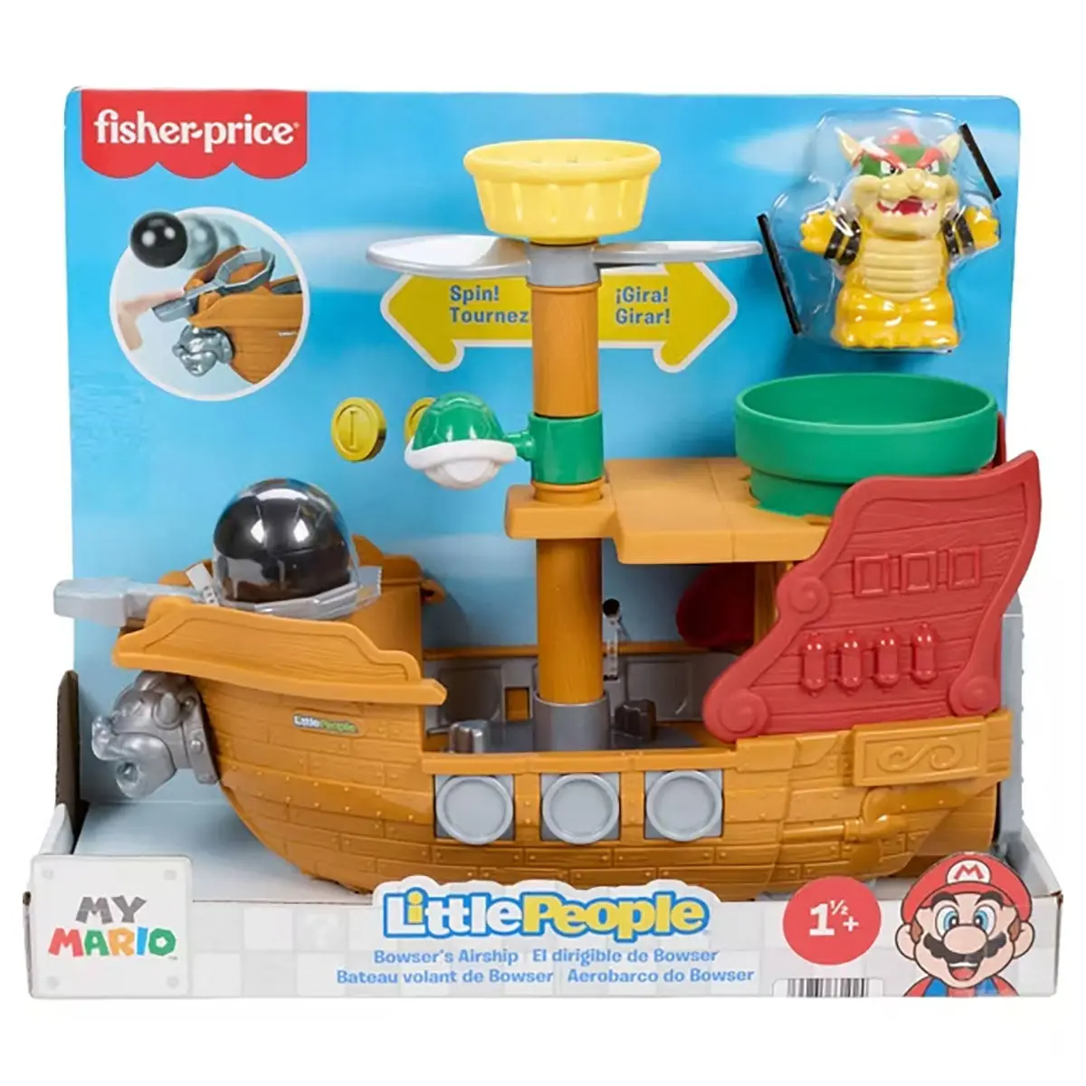 Fisher-Price Little People My Mario: Bowser's Airship Playset 1