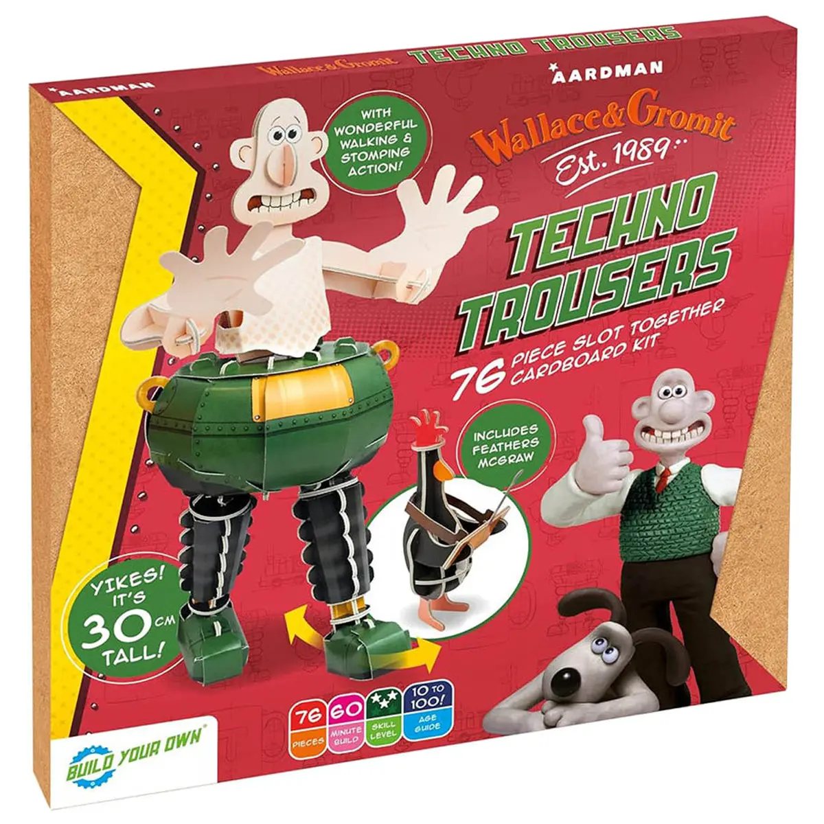Build Your Own Wallace & Gromit Techno Trousers Slot Together Cardboard Kit 1