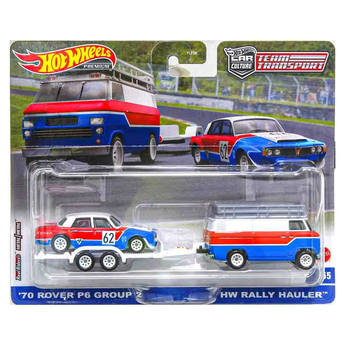 Hot Wheels Car Culture: Team Transport: '70 Rover P6 Group 2 With Hw Rally Hauler 1