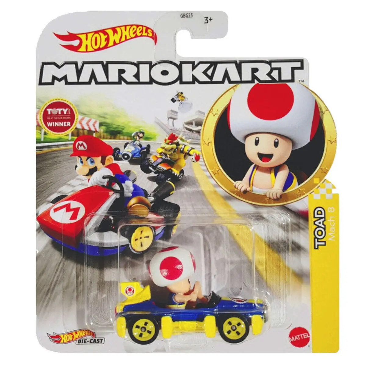 Hot Wheels Mario Kart: Toad Mach 8 Vehicle 1
