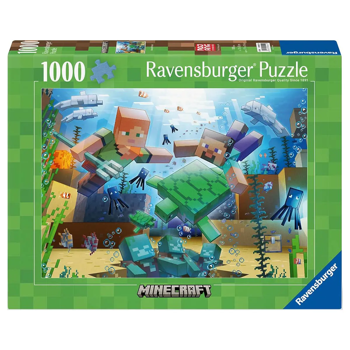 Ravensburger Minecraft Mosaic 1000 Piece Jigsaw Puzzle 1