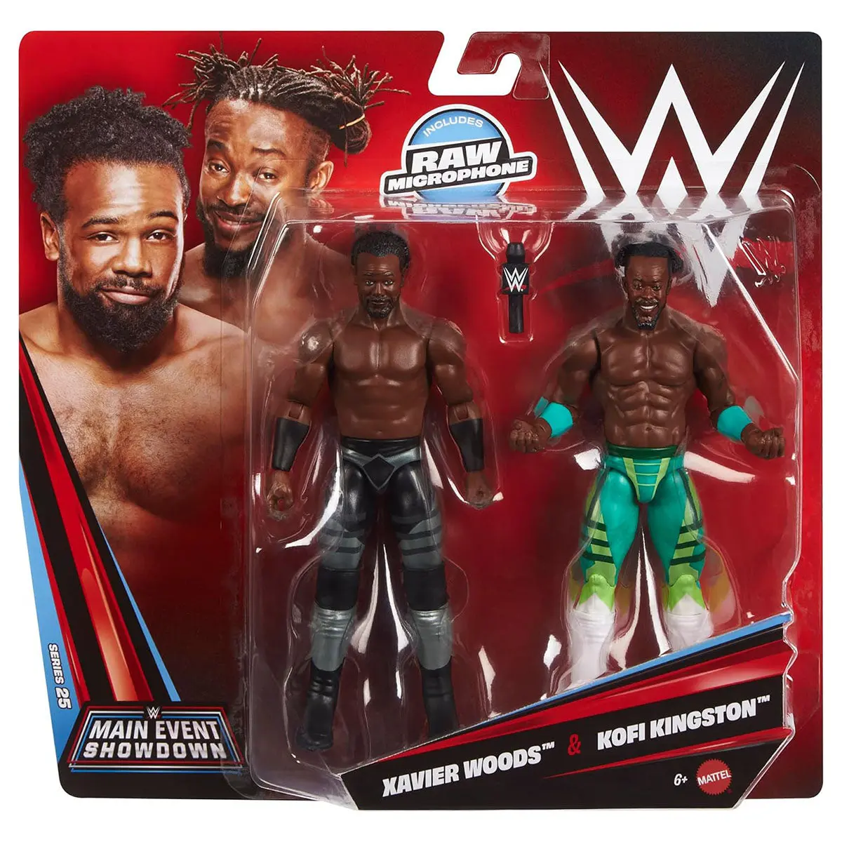 Wwe Main Event Showdown Series 25 Xavier Woods & Kofi Kingston 6" Figures Set 1