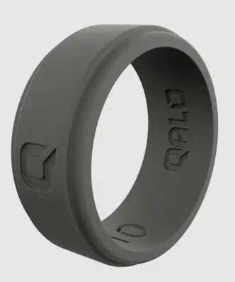 Men's Step Edge Silicone Ring Charcoal 1