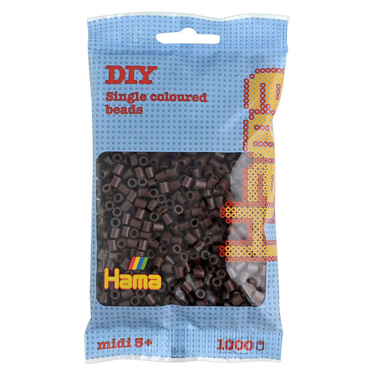 Hama Brown Midi Beads (1000 Pack) 1