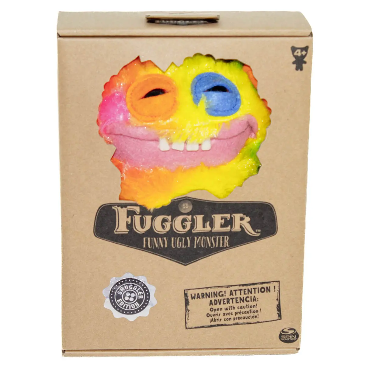 Fuggler Funny Ugly Monster Rainbow Grin Grin Yellow 9" Plush 1